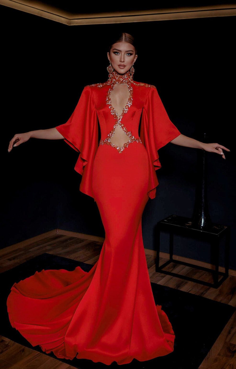 Scarlet Majesty Gown - KUJTA & MERI - KUJTA & MERI