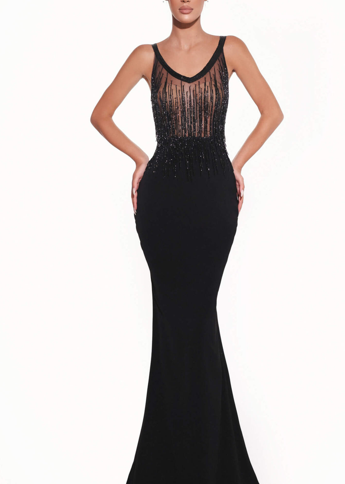 Black Illusion Crystal Dress KUJTA & MERI Black Illusion Crystal Dress KUJTA & MERI