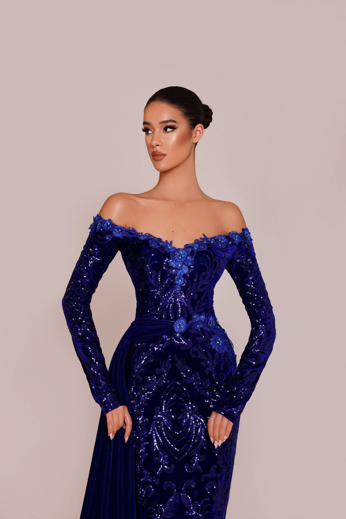 Sapphire Night Couture Dress