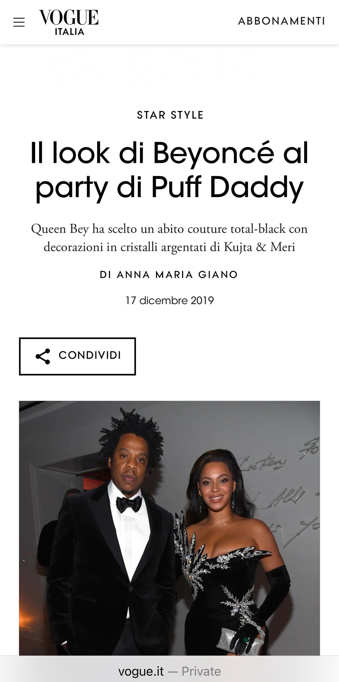 Vogue Italia-Beyoncé in Kujta & Meri