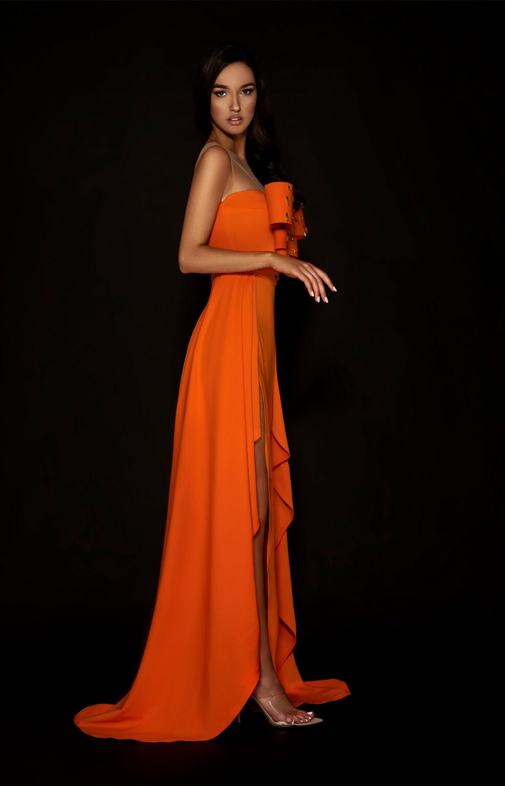Golden Enchantment: The Majestic Cascade Gown – KUJTA & MERI