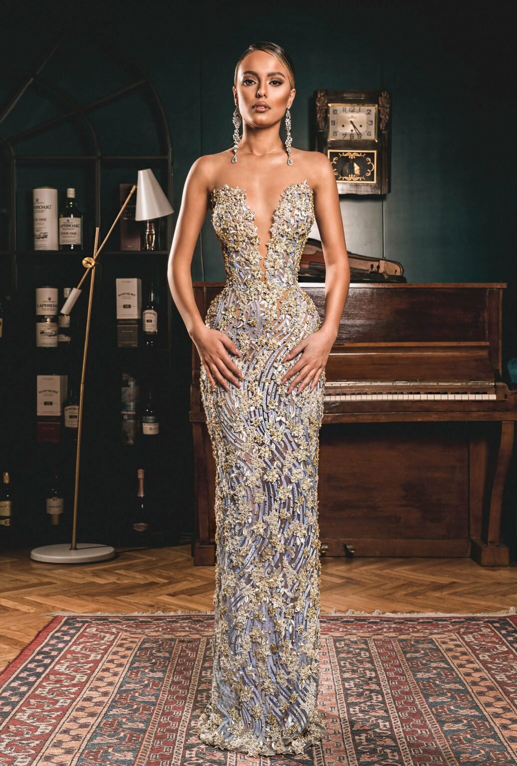 Elegant Beaded Column Gown - KUJTA & MERI | Formal Evening Dress Elegant Beaded Column Gown - KUJTA & MERI | Formal Evening Dress