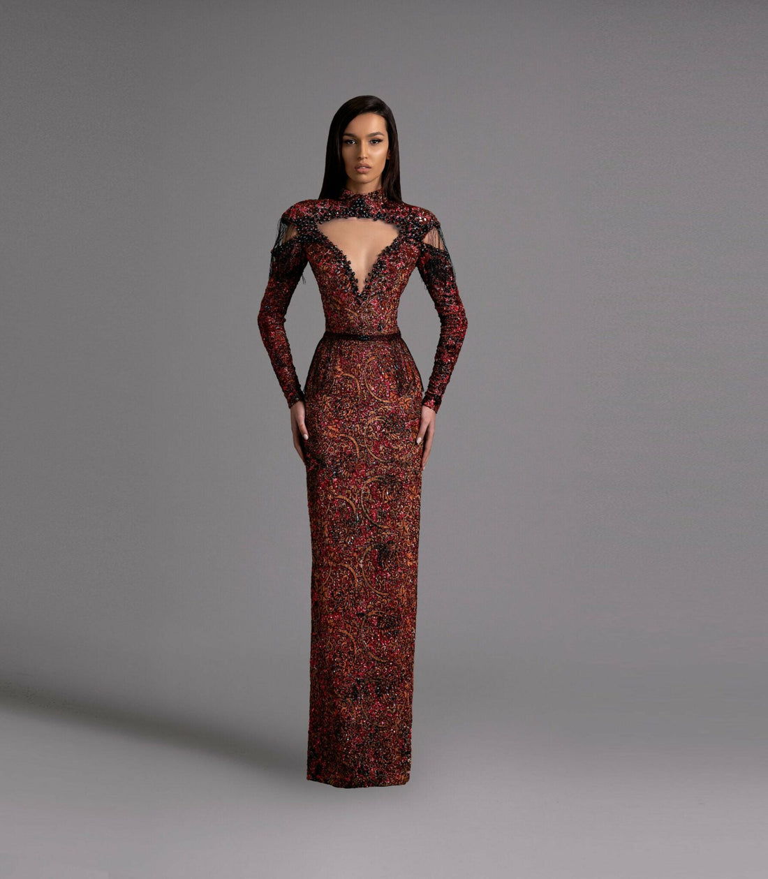 Exquisite Lace Embellished Evening Gown - KUJTA & MERI - KUJTA & MERI